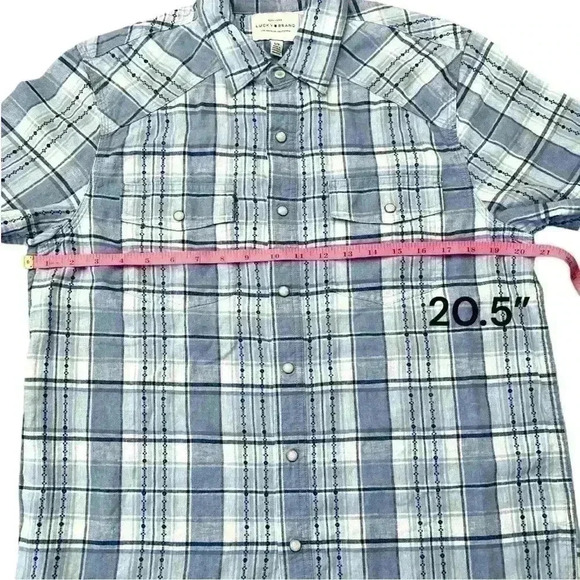 Lucky Brand Western Pearl Snap Button Down, Size S - Picture 5 of 6